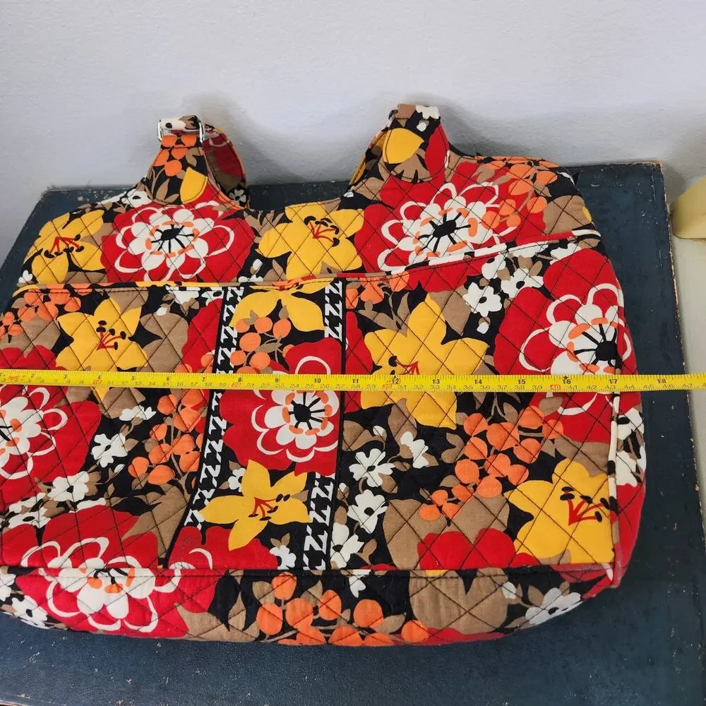 Vera Bradley Laptop Carryall Bittersweeat Floral Pattern Retired Houndstooth